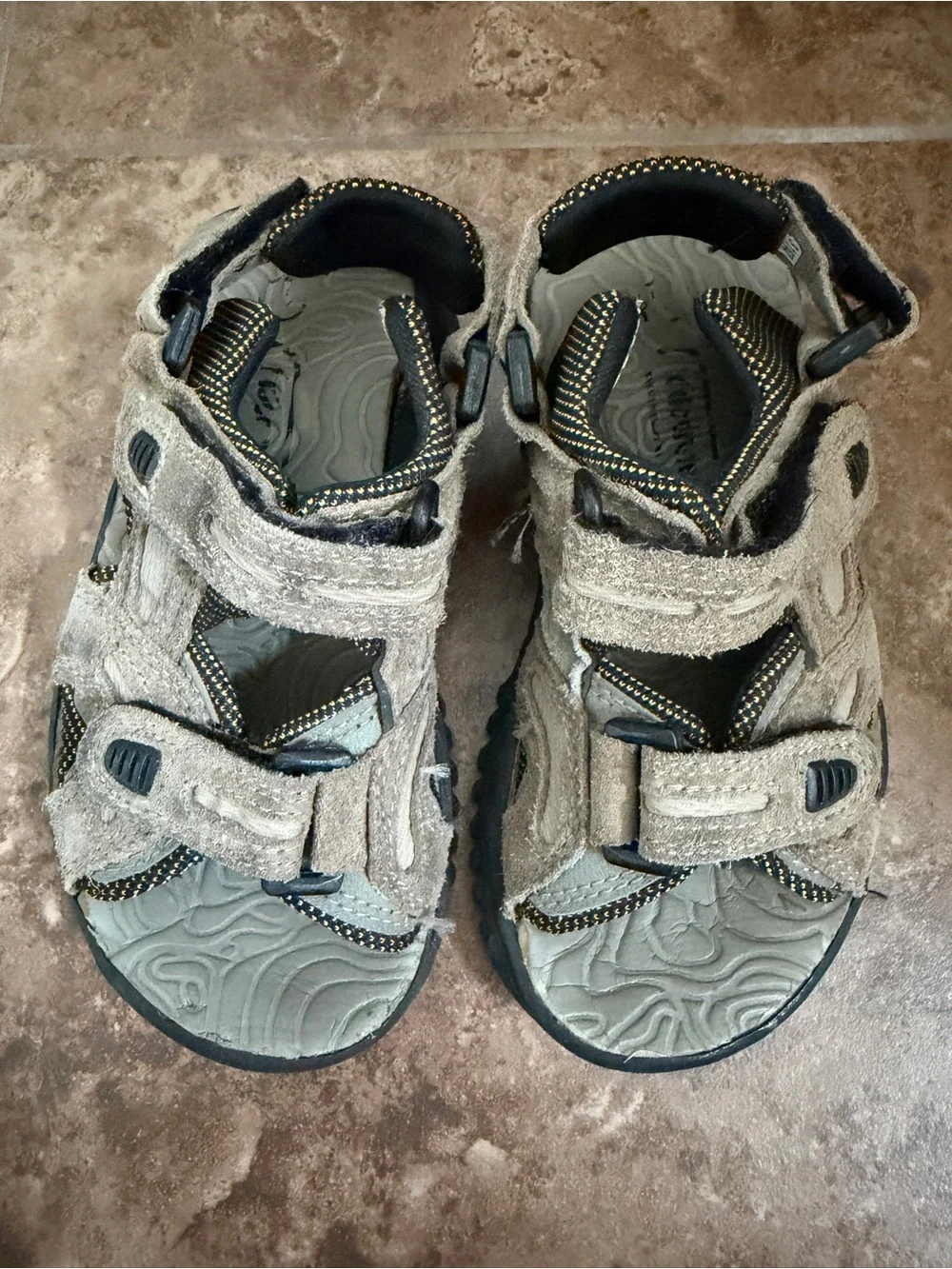 Kids Beige Gray Active Sandals with Adjustable Straps Size 12 Kid Connection
